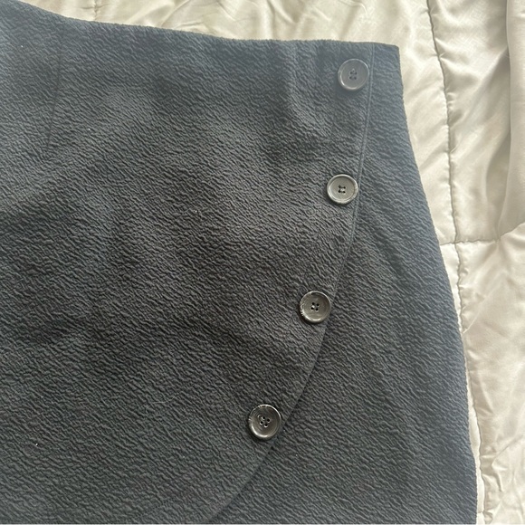 anthropologie maeve black button wrap skirt xxsmall - Picture 4 of 5